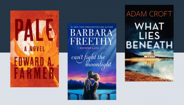 Best Indie eBooks 2020: Three covers on blue and gray background