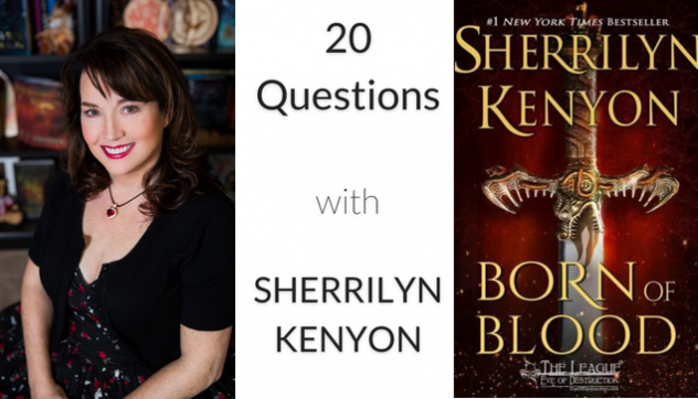 Photo of Sherrilyn Kenyon and Cover Image of book Born of Blood