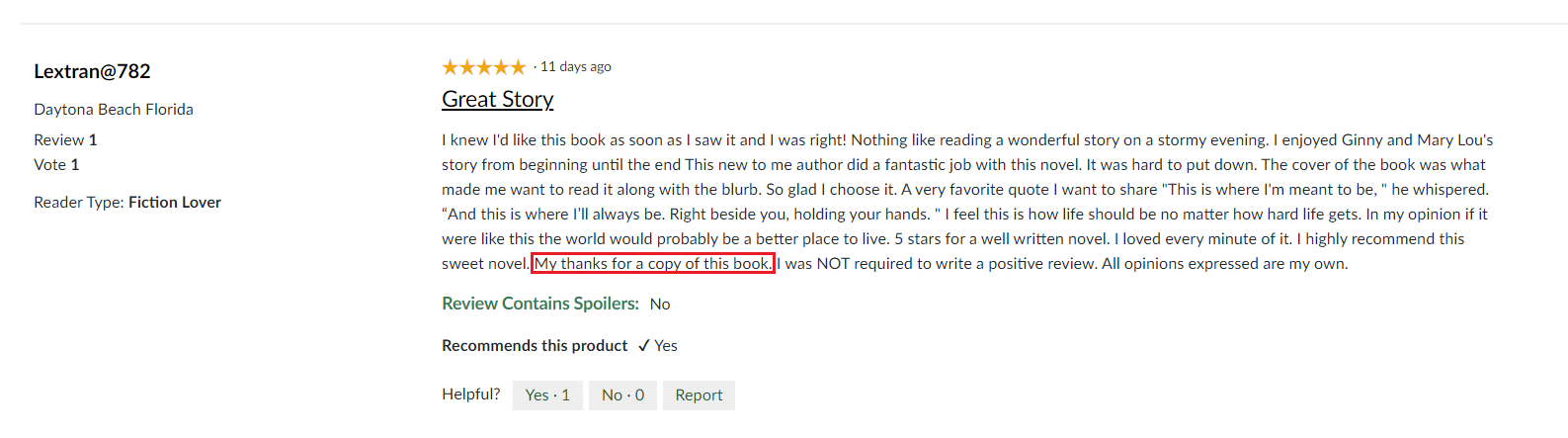 about book review